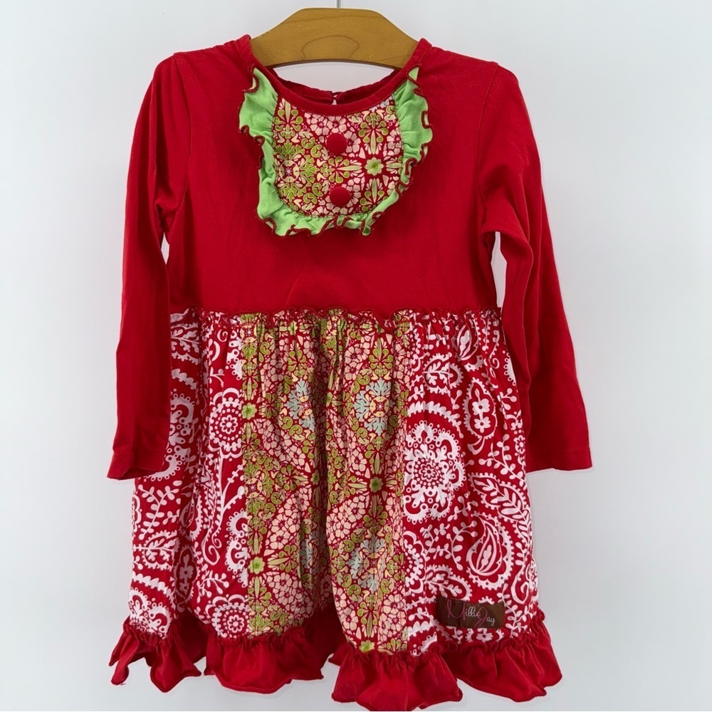 Millie Jay Red and Green Girls Christmas Holiday Dress